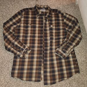Carhartt Men's Brown Plaid Shirt